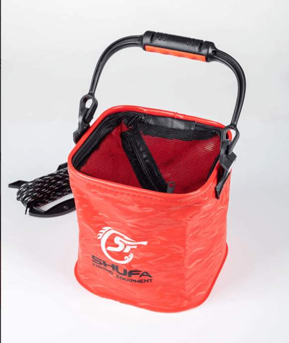 SHUFA Katlanabilir BalıkçıKovası Çok FonksiyonluTaşınabilir Yem Kovası KampIçin Canlı Balık Kabı - 1