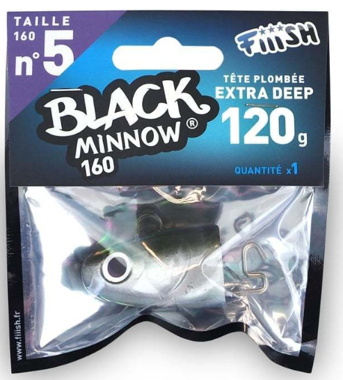 Fiiish Balck Minnow BM160/5 BM624 Extra Deep 120gr Kaki Jig Head - 1