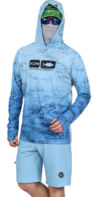Fujin Pro Angler T-Shirt Blue Wave #L - Fujin