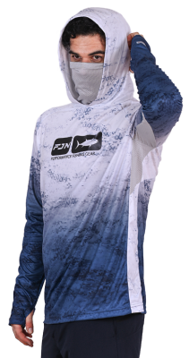 Fujin Pro Angler T-Shirt Grey Wave #XXL - Fujin