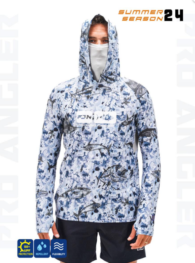 Fujin Pro Angler S24 Buff&Hoodie Black Fish - 1