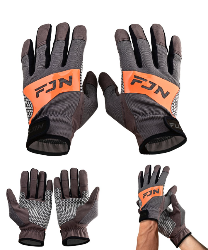 Fujin Pro Angler Trolling Gloves Black - 3