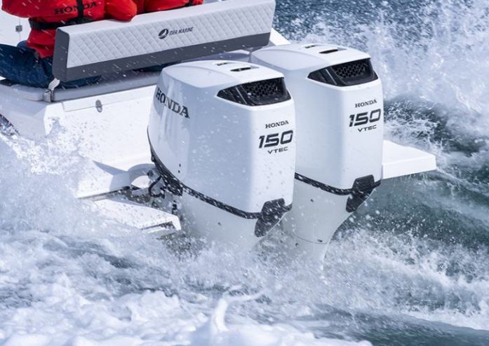 Honda BF 150D XCRU BEYAZ Ekstra Uzun şaft marşlı trimli direksiyonlu - 1