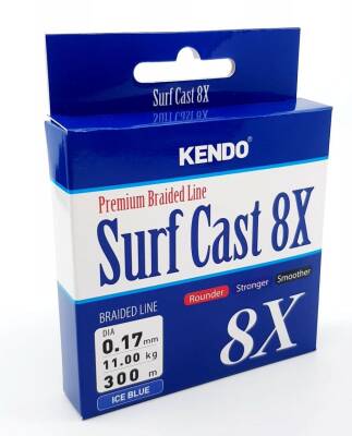Kendo Surf Cast 8X Fighting 300m Örgü İp ( Ice Blue) - 
