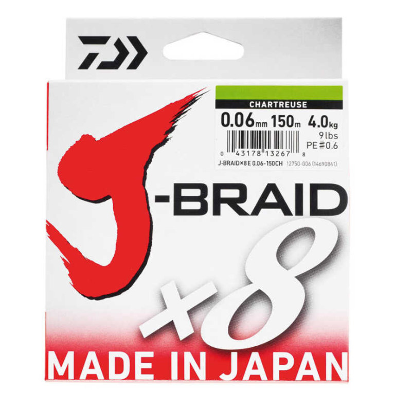 Daiwa J-Braid 8B Chartreuse 150 M İp Misina - 1