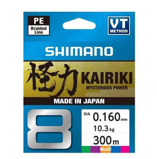 Shimano Kairiki 8 300M 0.160Mm/10.3Kg Multi Color İp Misina - 1