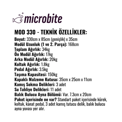 Microbite MOD330 Modüler Balıkçı Kanosu - 4