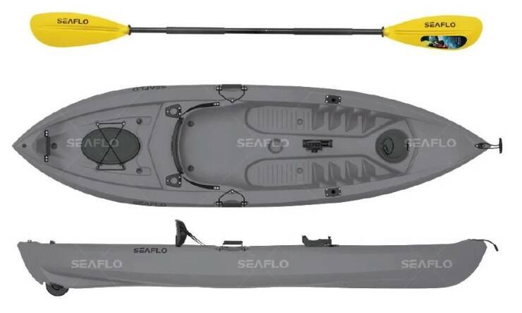 SEAFLO TEK KİŞİLİK BALIKÇI KANO GRİ - 1
