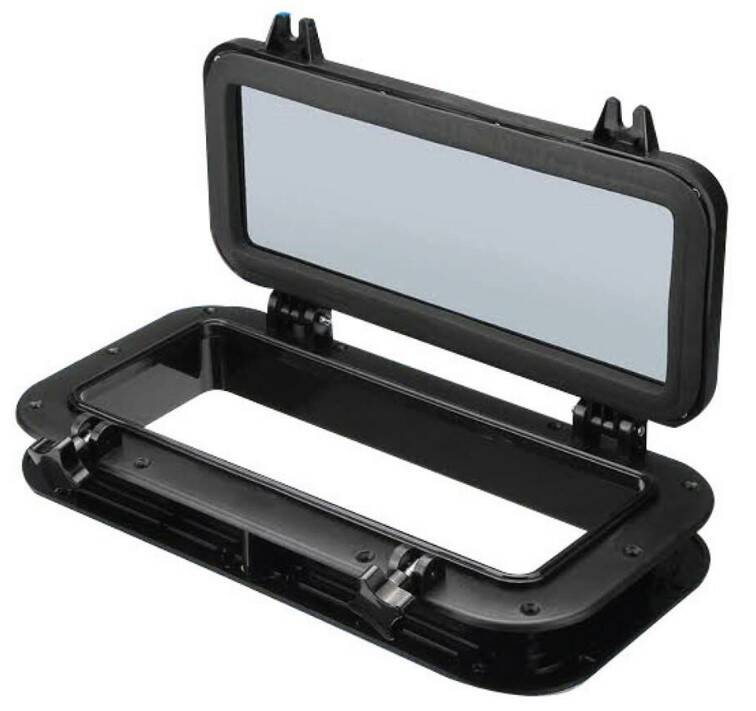 SEAFLO PLASTİK LUMBOZ DİKDÖRTGEN 20X40 CM SİYAH - 1