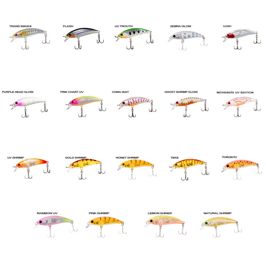 Ryuji Baby Minnow 5 Cm 4.5 Gr Sinking Lrf Maket Yem - 1