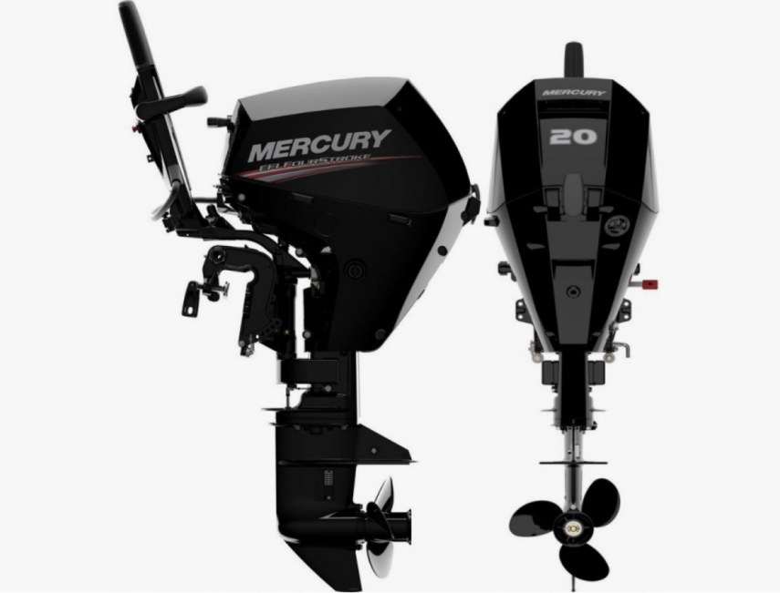Mercury F 20 ELH PT EFI Manuel & Marşlı & Trimli Deniz Motoru - 1