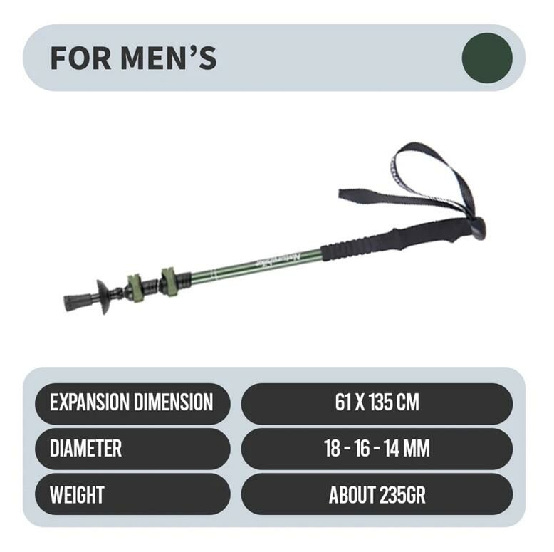 Naturehike ST01 3-Node 6061 AL Teleskopik Trekking Batonu 62-135 cm - 1