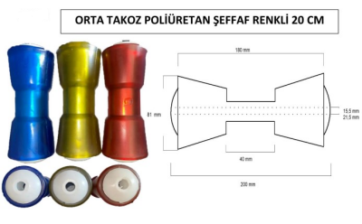 ORTA TAKOZ 20 CM'LİK POLİÜRETAN ŞEFFAF - 