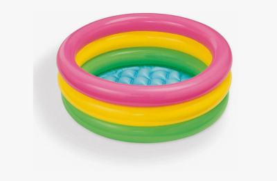 Intex 57107 Renkli Şişme Taban 3 Bölme Havuz61cm - INTEX