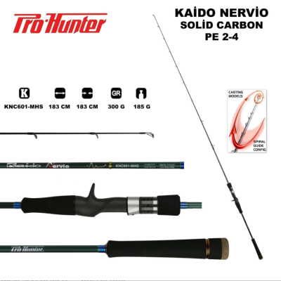 Prohunter Kaido Nervio KNC-601MHS 1.83m Tek Parça Jig Kamışı - PRO HUNTER