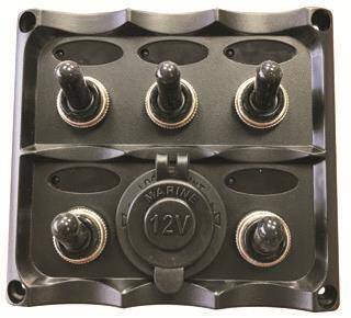 5'Lİ SWITCH PANEL IŞIKLI ÇAKMAK SOKETLİ 95X105 M - 1