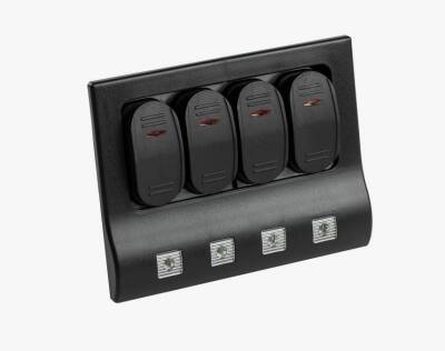 SWİTCH PANEL 4 LÜ DALGA DİZAYN 12V - MERKÜR