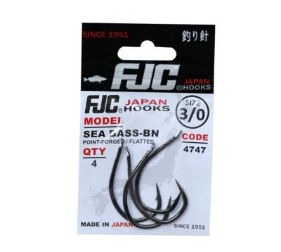 FJC4747-2/0 4747 SEA BASS, NO:2/0 BLACK NIKEL, 5P - FJC