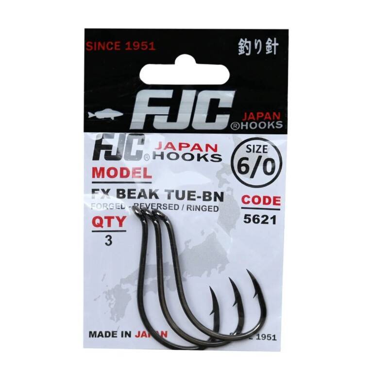 FJC5621-5/0 5621 FX BEAK TUE, NO:5/0, BLACK NIKEL, 4P - 1