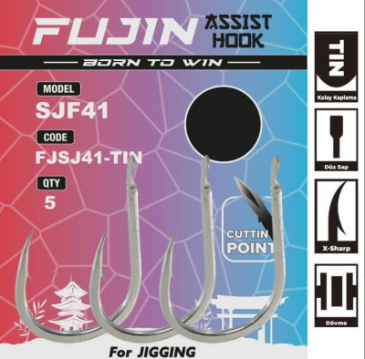 Fujin Sjf41 TIN Düz Assist Kanca - 2