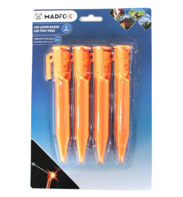 Madfox Led Işıklı Çadır Kazığı 15cm 4Pcs - MADFOX
