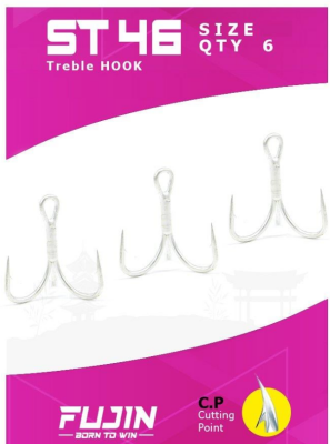 Fujin St46 #10 Nickel Üçlü Maket Balık İğnesi - Fujin